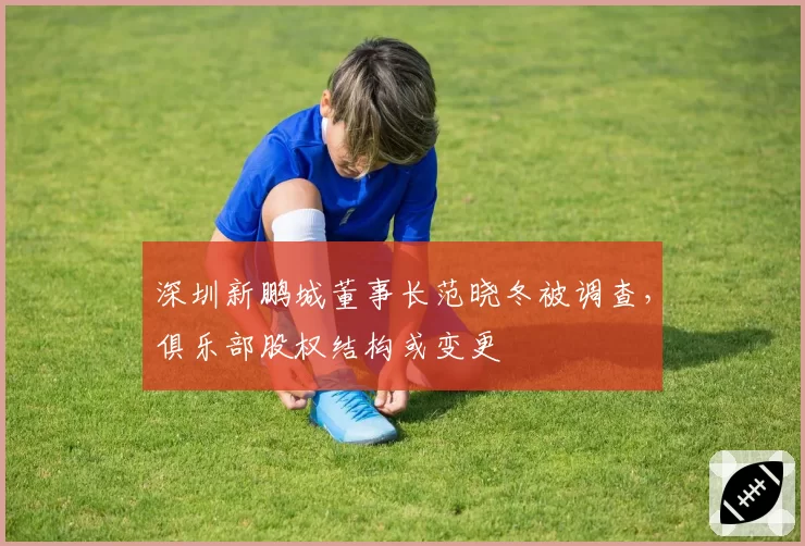 深圳新鹏城董事长范晓冬被调查，俱乐部股权结构或变更